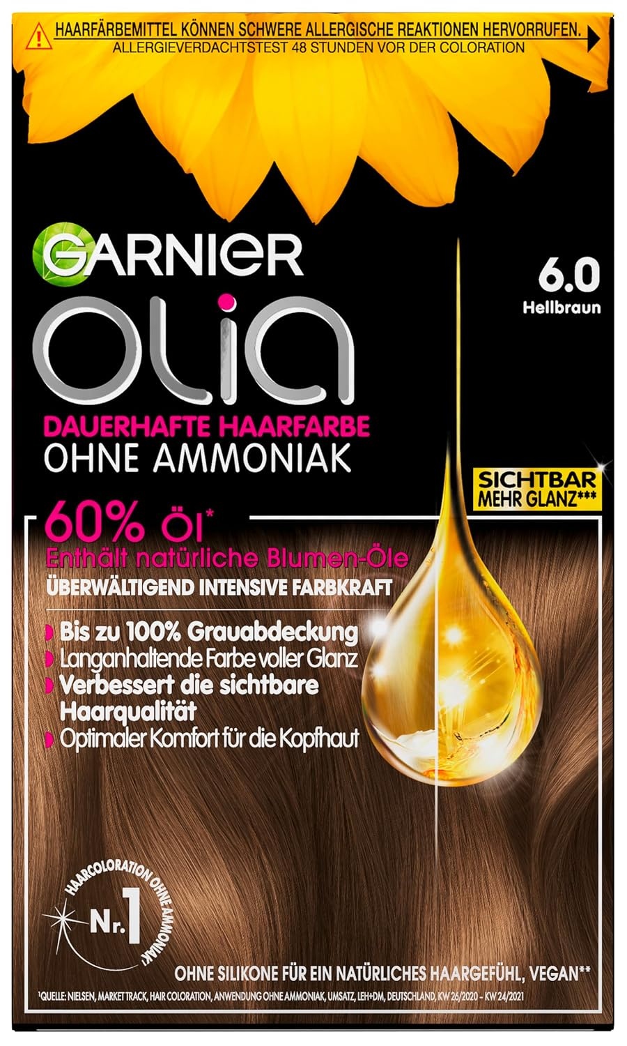 image:imageGarnier Olia Dauerhafte Haarfarbe mit Grauabdeckung 60 Hellbraun60 Hellbraun