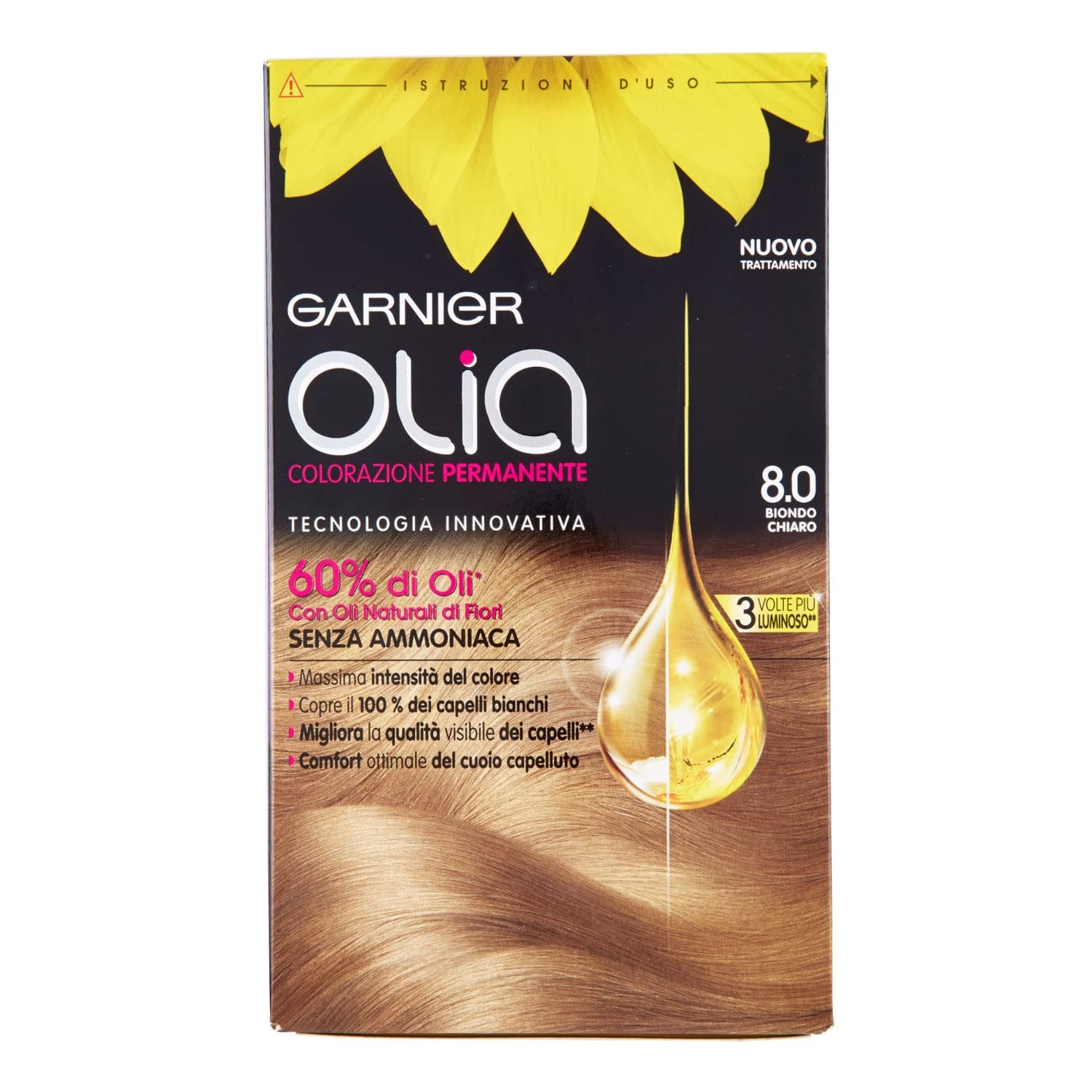 image:imageGarnier Olia Dauerhafte Haarfarbe ohne Ammoniak Mit pflegenden und natrlichen len Vollstndige Grauhaarabdeckung Permanente Coloration Nr 911 Khles Silber 1 Stck80 Hellblond