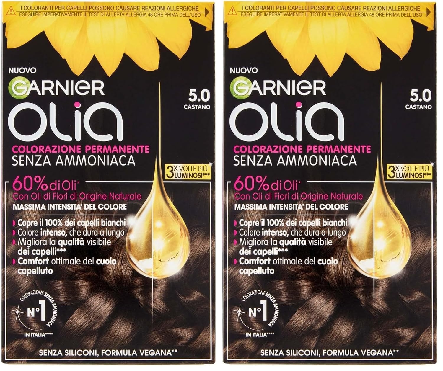 image:imageGarnier Olia Haarfarbe ohne Ammoniak deckt weies Haar GoldbraunKastanienbraun