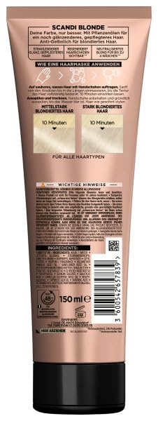 image:imageOlia Gloss Toning Hair Mask Repariert bis zu 1 Jahr Haarschden bis zu 72h sichtbarer Glanz intensiviert die Haarfarbe bis zu 4 Haarwschen wie eine Haarmaske anwendbar Scandi BlondeScandi Blonde