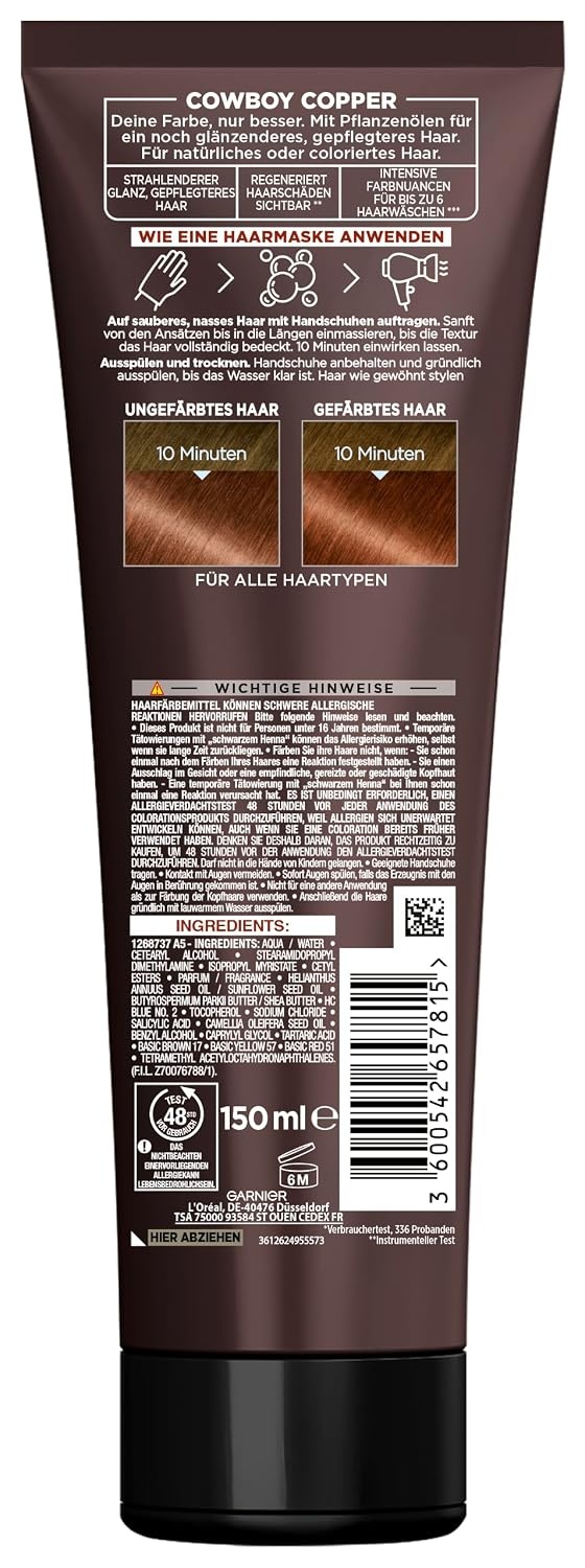 image:imageOlia Gloss Toning Hair Mask Repariert bis zu 1 Jahr Haarschden bis zu 72h sichtbarer Glanz intensiviert die Haarfarbe bis zu 4 Haarwschen wie eine Haarmaske anwendbar Scandi BlondeCowboy Copper