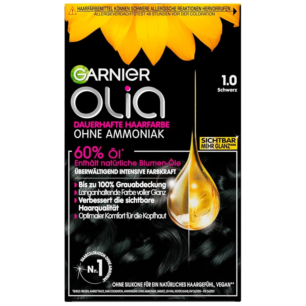 image:imageGarnier Olia Dauerhafte Haarfarbe Nr 10 Schwarz10 Schwarz
