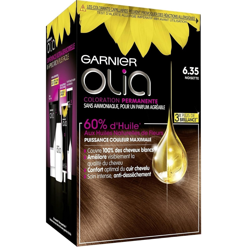 image:imageGarnier Olia Dauerhafte Haarfarbe ohne Ammoniak Mit pflegenden und natrlichen len Vollstndige Grauhaarabdeckung Permanente Coloration Nr 911 Khles Silber 1 StckWei