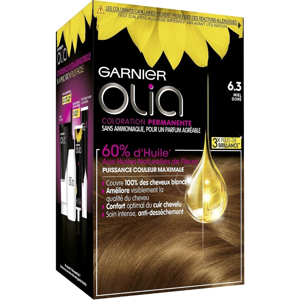 image:imageGarnier Olia Dauerhafte Haarfarbe ohne Ammoniak Mit pflegenden und natrlichen len Vollstndige Grauhaarabdeckung Permanente Coloration Nr 911 Khles Silber 1 Stck63