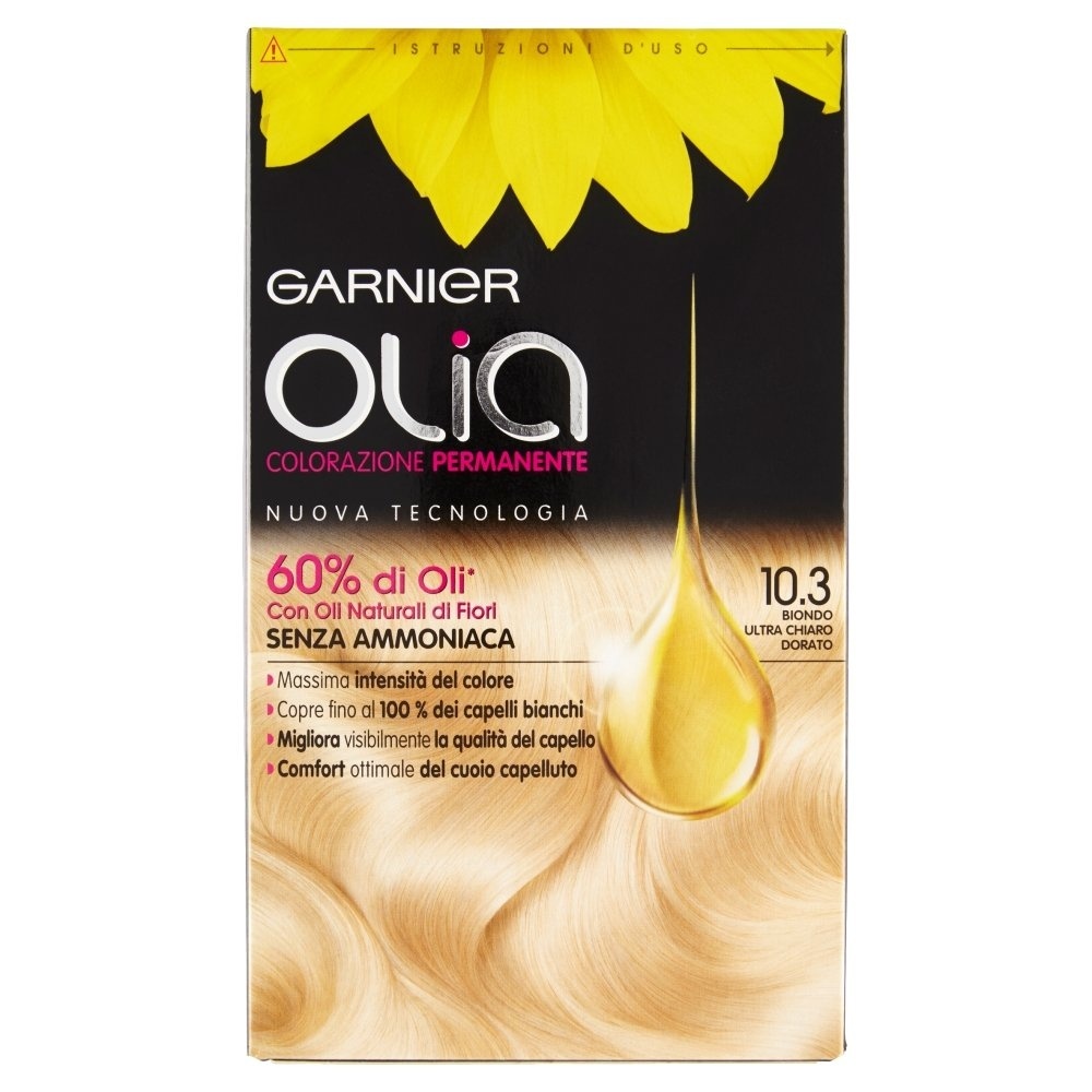 image:imageGarnier Olia Dauerhafte Haarfarbe ohne Ammoniak Mit pflegenden und natrlichen len Vollstndige Grauhaarabdeckung Permanente Coloration Nr 911 Khles Silber 1 Stck103 intensiv hellblond golden