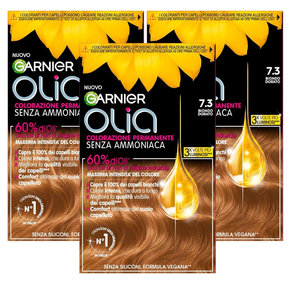 image:imageGarnier Olia Dauerhafte Haarfarbe ohne Ammoniak Mit pflegenden und natrlichen len Vollstndige Grauhaarabdeckung Permanente Coloration Nr 911 Khles Silber 1 Stck73 Goldblond