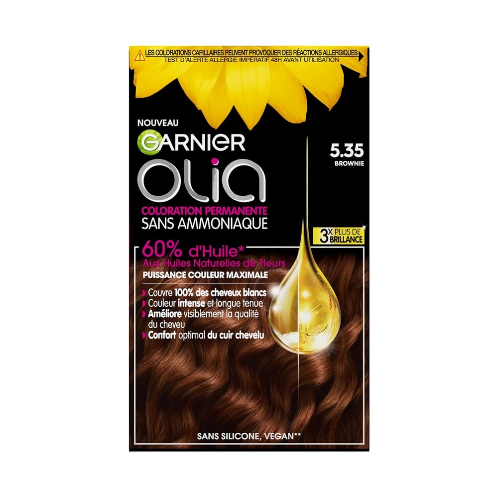 image:imageGarnier Olia Dauerhafte Haarfarbe ohne Ammoniak Mit pflegenden und natrlichen len Vollstndige Grauhaarabdeckung Permanente Coloration Nr 911 Khles Silber 1 Stck535 Brownie
