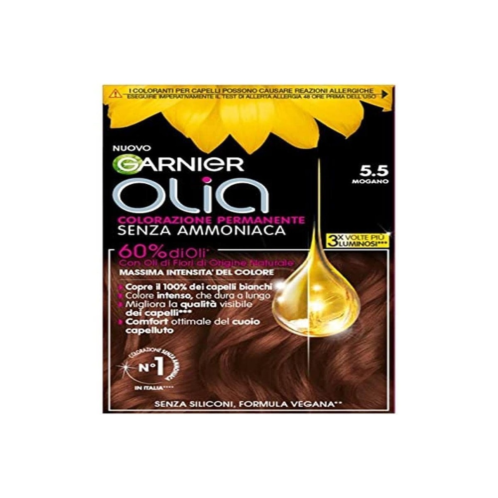 image:imageGarnier Olia Haarfarbe ohne Ammoniak deckt weies Haar GoldbraunMahagoni