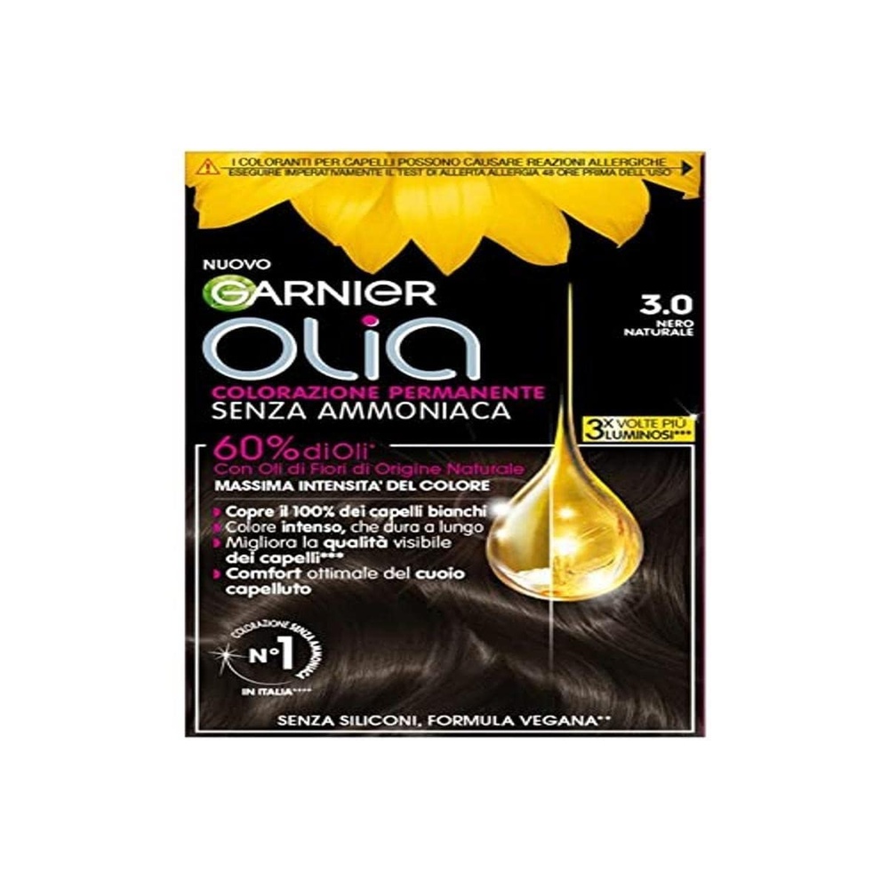image:imageGarnier Olia Haarfarbe ohne Ammoniak deckt weies Haar GoldbraunNatrliches Schwarz