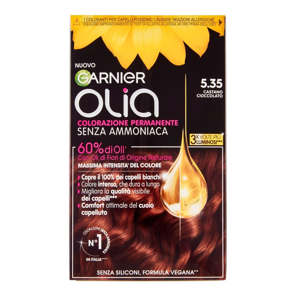image:imageGarnier Olia Haarfarbe ohne Ammoniak deckt weies Haar GoldbraunSchokoladenbraun