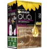 Garnier Olia Dauerhafte Haarfarbe ohne Ammoniak, Mit pflegenden und natürlichen Ölen, Vollständige Grauhaarabdeckung, Permanente Coloration, Nr. 9.11 Kühles Silber, 1 Stück(Farbton 7.3  Goldblond)