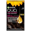 Garnier Olia Dauerhafte Haarfarbe ohne Ammoniak, Mit pflegenden und natürlichen Ölen, Vollständige Grauhaarabdeckung, Permanente Coloration, Nr. 9.11 Kühles Silber, 1 Stück(4.0 Mittelbraun)