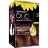 Garnier Olia Dauerhafte Haarfarbe ohne Ammoniak, Mit pflegenden und natürlichen Ölen, Vollständige Grauhaarabdeckung, Permanente Coloration, Nr. 9.11 Kühles Silber, 1 Stück(5 5 hellbraunes Mahagoni)