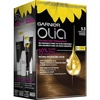 Garnier Olia Dauerhafte Haarfarbe ohne Ammoniak, Mit pflegenden und natürlichen Ölen, Vollständige Grauhaarabdeckung, Permanente Coloration, Nr. 9.11 Kühles Silber, 1 Stück(#5 3 Capuccino)