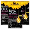Garnier Olia Dauerhafte Haarfarbe ohne Ammoniak, Mit pflegenden und natürlichen Ölen, Vollständige Grauhaarabdeckung, Permanente Coloration, Nr. 9.11 Kühles Silber, 1 Stück(1.0 Intensives Schwarz)