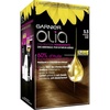 Garnier Olia Dauerhafte Haarfarbe ohne Ammoniak, Mit pflegenden und natürlichen Ölen, Vollständige Grauhaarabdeckung, Permanente Coloration, Nr. 9.11 Kühles Silber, 1 Stück(5.3 Hellbraun  golden)