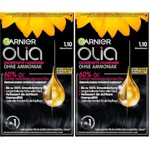 Garnier Olia Dauerhafte Haarfarbe, Nr. 1.10 Blauschwarz(174 ml (2er Pack))