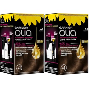 Garnier Olia Dauerhafte Haarfarbe mit Grauabdeckung, 6.0 Hellbraun(6.0 Hellbraun)