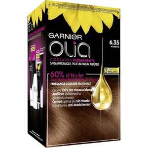 Garnier Olia Dauerhafte Haarfarbe ohne Ammoniak, Mit pflegenden und natürlichen Ölen, Vollständige Grauhaarabdeckung, Permanente Coloration, Nr. 9.11 Kühles Silber, 1 Stück(Weiß)