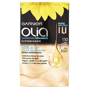 Garnier Olia Dauerhafte Haarfarbe ohne Ammoniak, Mit pflegenden und natürlichen Ölen, Vollständige Grauhaarabdeckung, Permanente Coloration, Nr. 9.11 Kühles Silber, 1 Stück(hellblond)