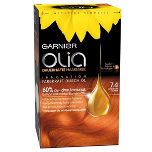 Garnier Olia Dauerhafte Haarfarbe ohne Ammoniak, Mit pflegenden und natürlichen Ölen, Vollständige Grauhaarabdeckung, Permanente Coloration, Nr. 9.11 Kühles Silber, 1 Stück(Rot)