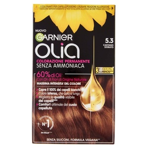 Garnier Olia Haarfarbe, ohne Ammoniak, deckt weißes Haar, Goldbraun(Goldbraun)