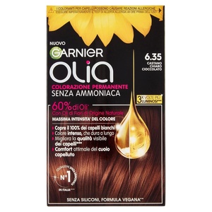 Garnier Olia Haarfarbe, ohne Ammoniak, deckt weißes Haar, Goldbraun(Hellbraun Schokolade)