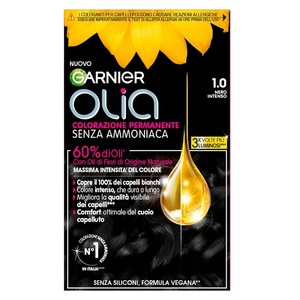 Garnier Olia Haarfarbe, ohne Ammoniak, deckt weißes Haar, Goldbraun(Intensives Schwarz)