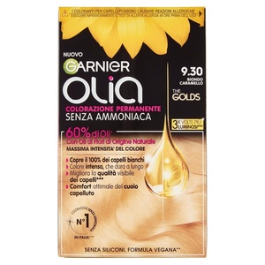 Garnier Olia Haarfarbe, ohne Ammoniak, deckt weißes Haar, Goldbraun(Karamellblond)
