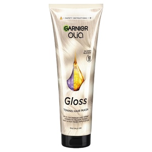 Olia Gloss, Toning Hair Mask, Repariert bis zu 1 Jahr Haarschäden, bis zu 72h sichtbarer Glanz, intensiviert die Haarfarbe bis zu 4 Haarwäschen, wie eine Haarmaske anwendbar, Scandi Blonde(Olia Gloss Scandi Blonde)