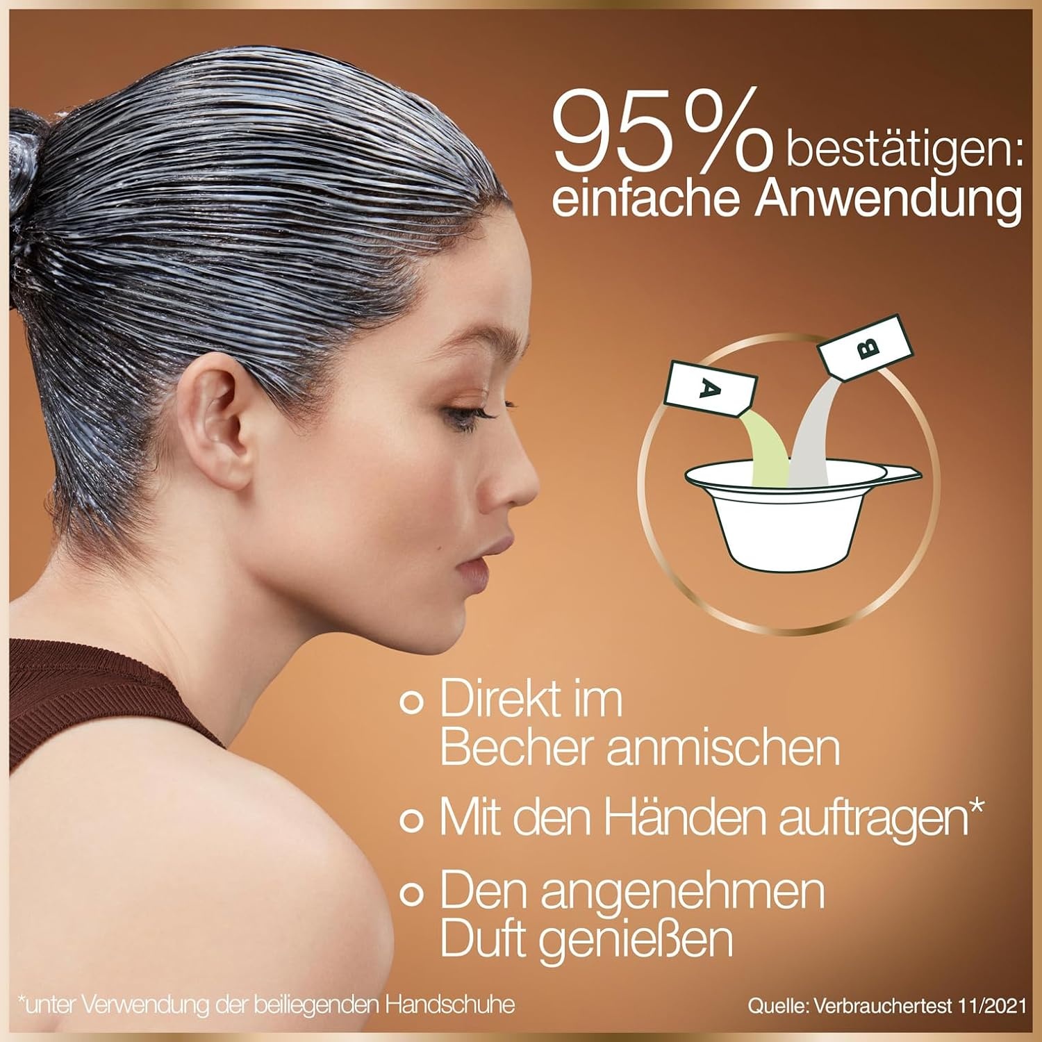 image:imageGarnier Dauerhafte Haarfarbe Haarfrbeset fr intensive und langanhaltende Haarfarbe Coloration fr bis zu 8 Wochen strahlende Farbe Ohne Ammoniak 415 Khles Kastanienbraun Good RefillKit415 Iced Chestnut Brown