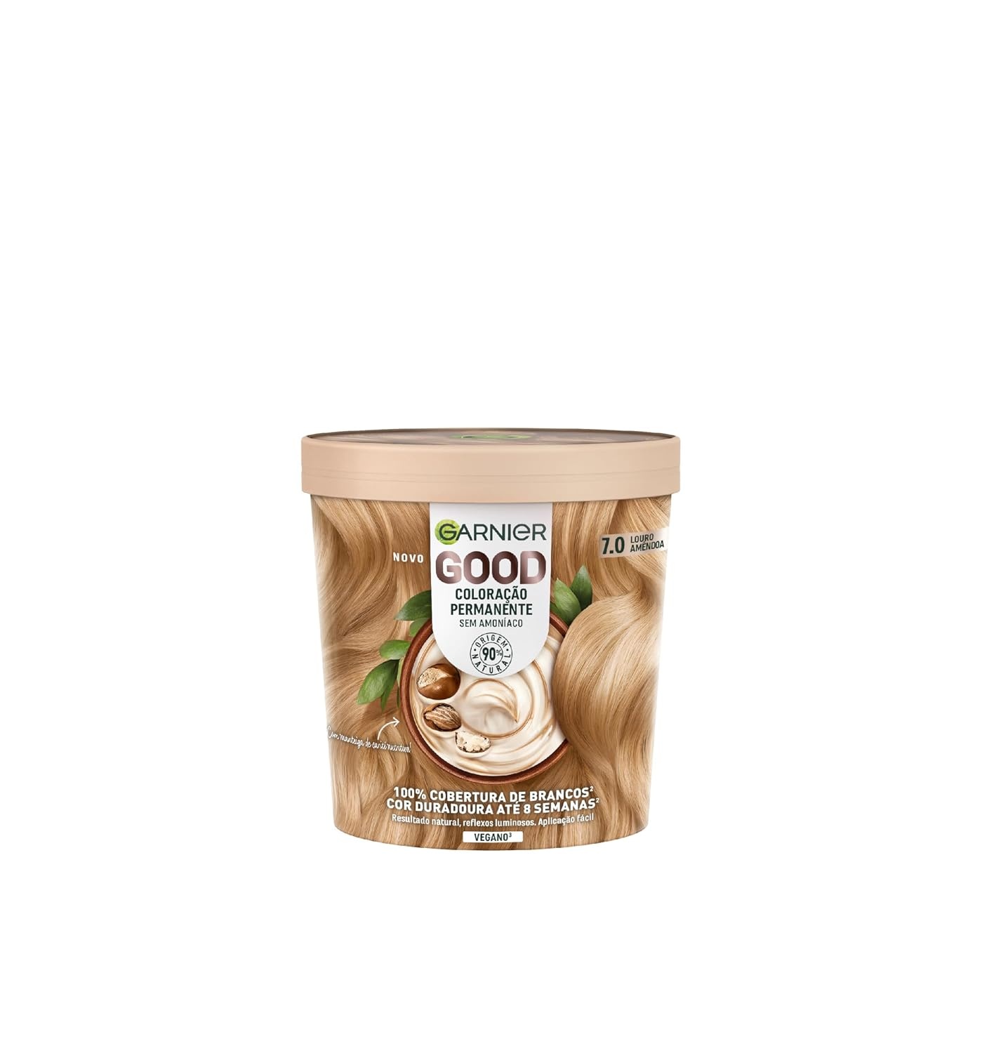 image:imageGarnier GOOD Dauerhafte Haarfarbe 60 Mochaccino Braun permanente Coloration ohne Ammoniak bis zu 100 Grauabdeckung bis 8 Wochen langanhaltende Farbe einfache Anwendung angenehmer Duft 1 StkMehrfarbig Almond Creme Drk Bld