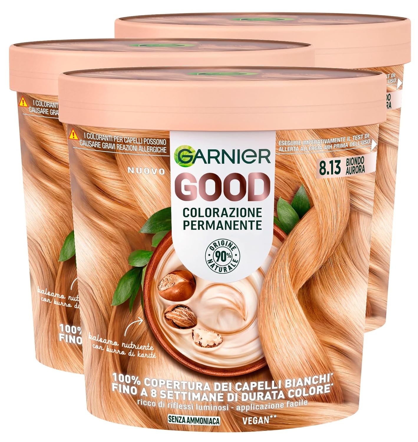 image:imageGarnier GOOD Dauerhafte Haarfarbe 60 Mochaccino Braun permanente Coloration ohne Ammoniak bis zu 100 Grauabdeckung bis 8 Wochen langanhaltende Farbe einfache Anwendung angenehmer Duft 1 Stk813 AuroraBlond