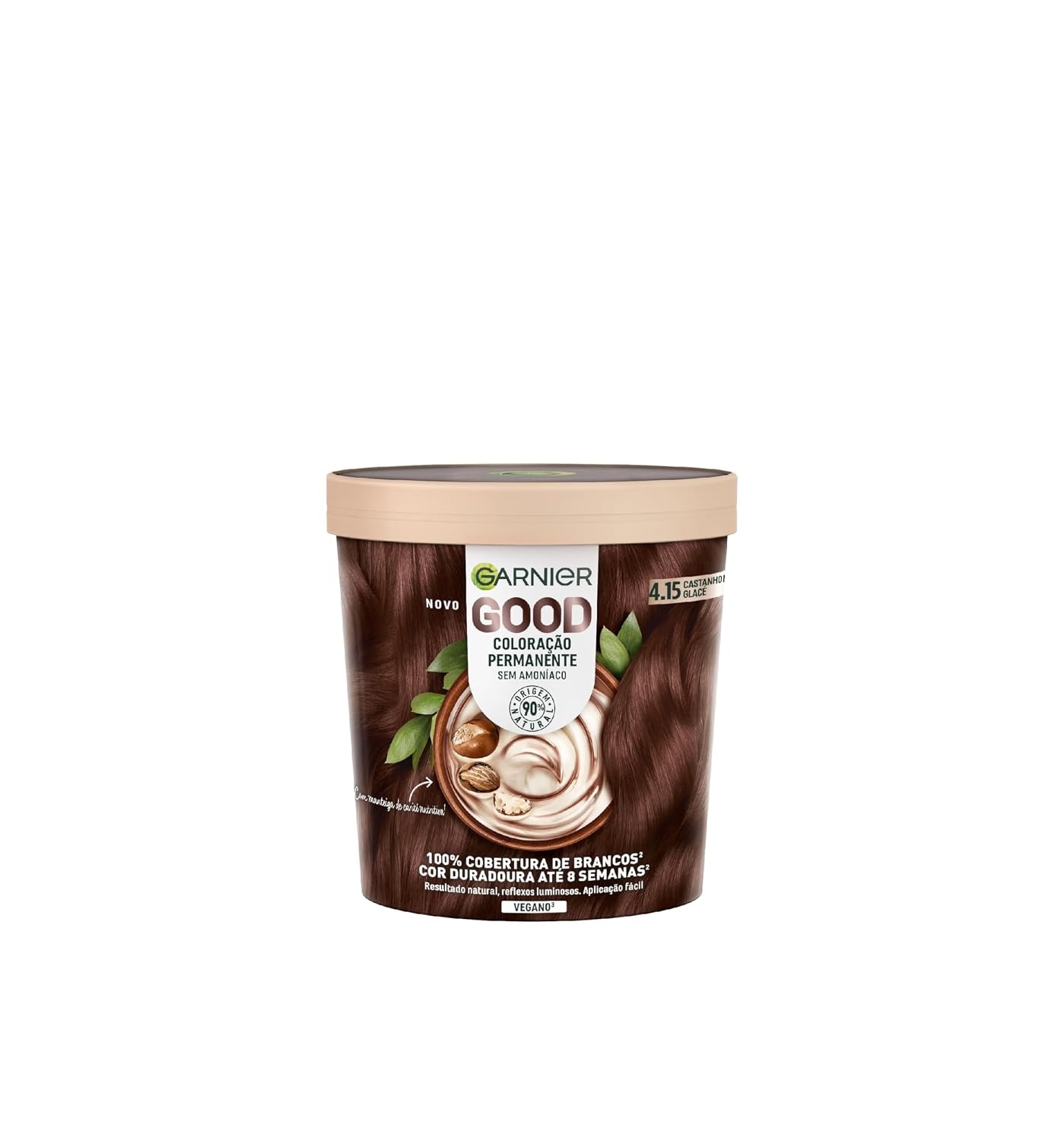 image:imageGarnier GOOD Dauerhafte Haarfarbe 60 Mochaccino Braun permanente Coloration ohne Ammoniak bis zu 100 Grauabdeckung bis 8 Wochen langanhaltende Farbe einfache Anwendung angenehmer Duft 1 StkIced Chestnut Brown
