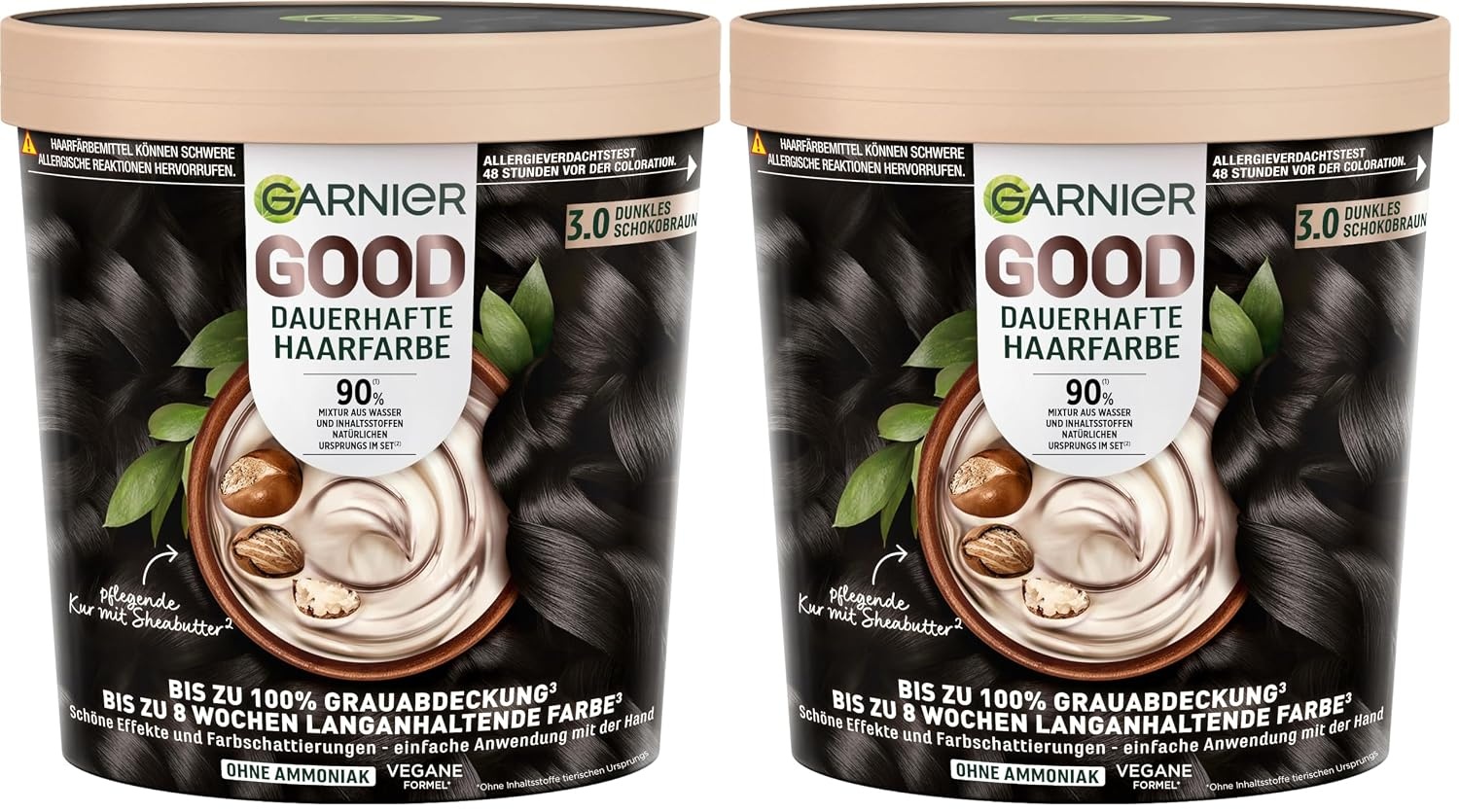 image:imageGarnier GOOD Dauerhafte Haarfarbe 60 Mochaccino Braun permanente Coloration ohne Ammoniak bis zu 100 Grauabdeckung bis 8 Wochen langanhaltende Farbe einfache Anwendung angenehmer Duft 1 Stk30 Dunkles Schokobraun