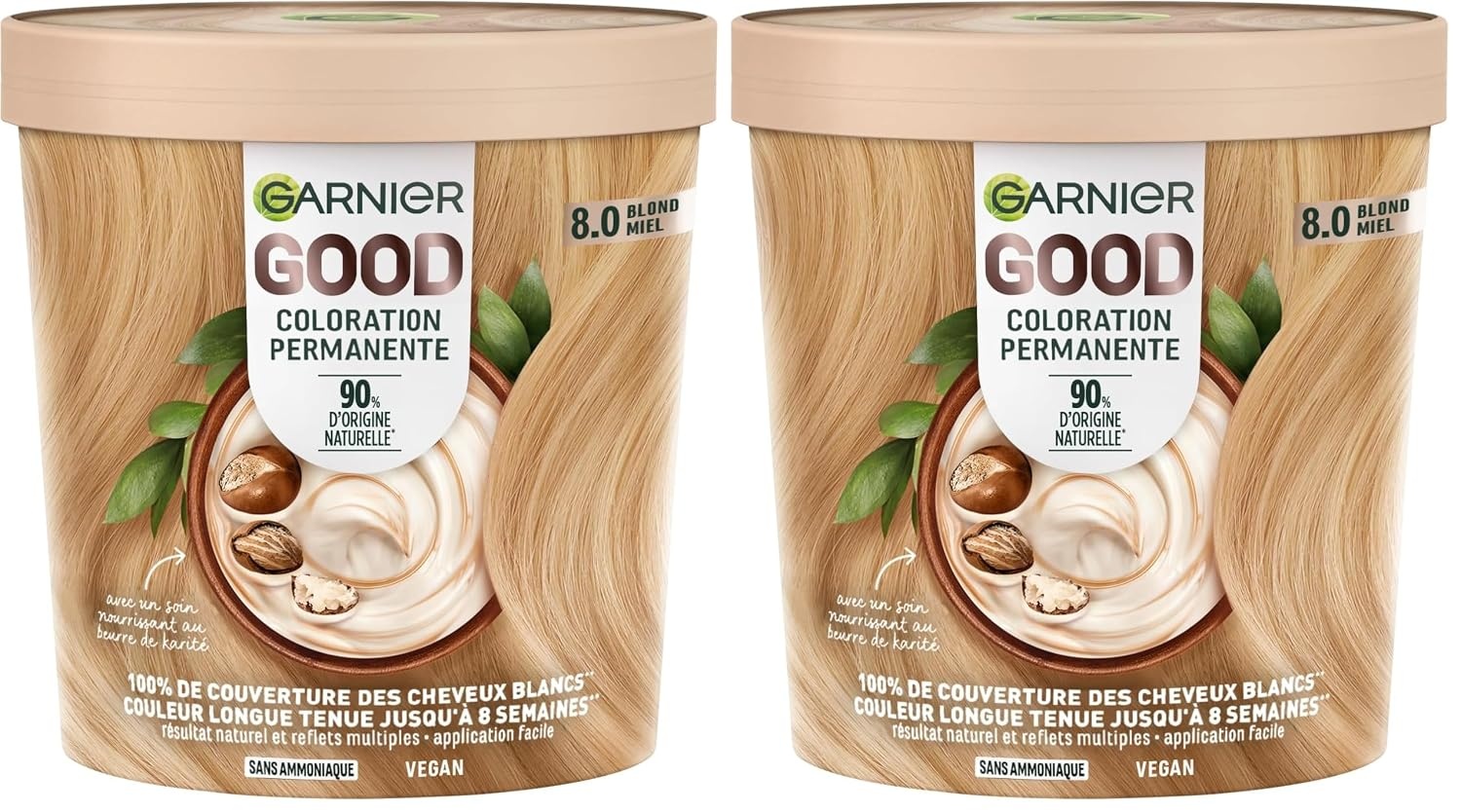 image:imageGarnier GOOD Dauerhafte Haarfarbe 60 Mochaccino Braun permanente Coloration ohne Ammoniak bis zu 100 Grauabdeckung bis 8 Wochen langanhaltende Farbe einfache Anwendung angenehmer Duft 1 StkHonigblond 80