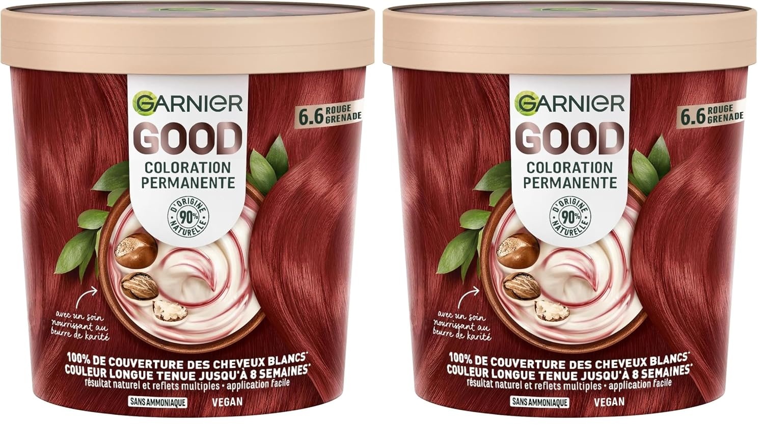 image:imageGarnier GOOD Dauerhafte Haarfarbe 60 Mochaccino Braun permanente Coloration ohne Ammoniak bis zu 100 Grauabdeckung bis 8 Wochen langanhaltende Farbe einfache Anwendung angenehmer Duft 1 StkGranatapfelrot 66