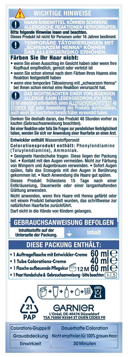 image:imageGarnier Nutrisse Creme Nr 100 Extra Helles Naturblond dauerhafte PflegeHaarfarbe mit nhrenden Fruchtlen 100 Grauabdeckung100 Extra Helles Naturblond