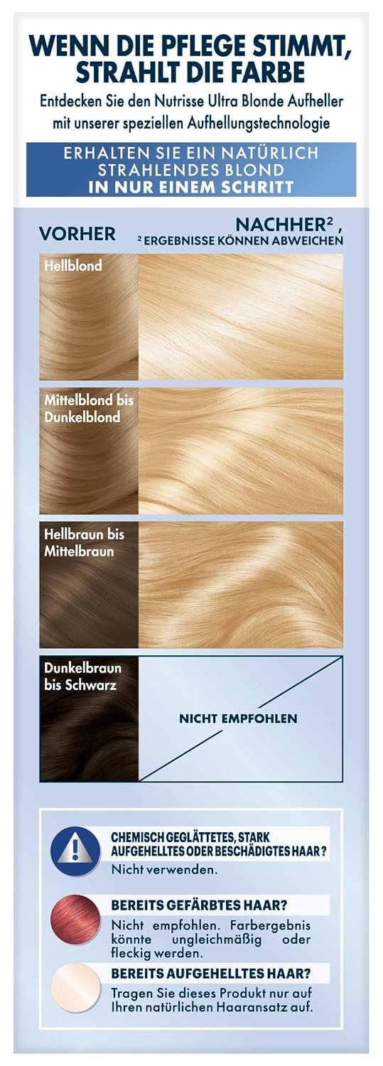 image:imageGarnier Nutrisse Creme Nr 100 Extra Helles Naturblond dauerhafte PflegeHaarfarbe mit nhrenden Fruchtlen 100 Grauabdeckung100 Extra Helles Naturblond