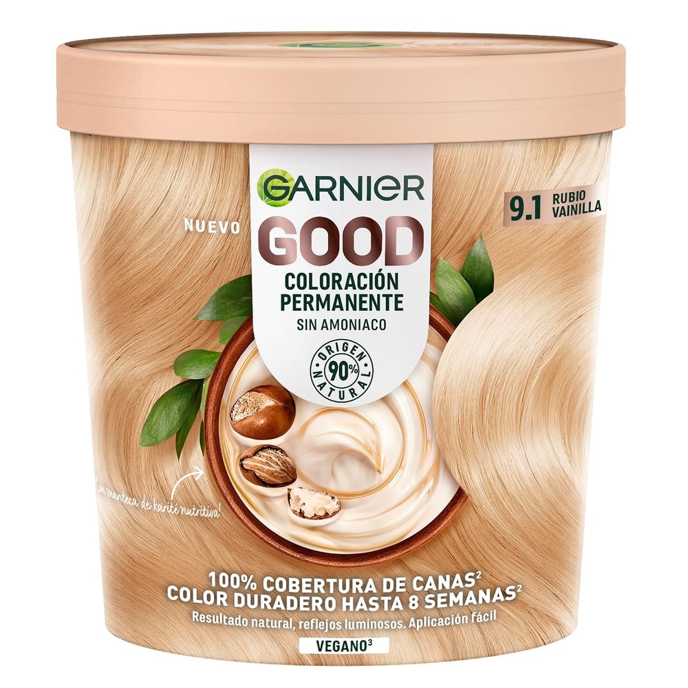 image:imageGarnier GOOD Dauerhafte Haarfarbe 60 Mochaccino Braun permanente Coloration ohne Ammoniak bis zu 100 Grauabdeckung bis 8 Wochen langanhaltende Farbe einfache Anwendung angenehmer Duft 1 StkVanilla Blonde