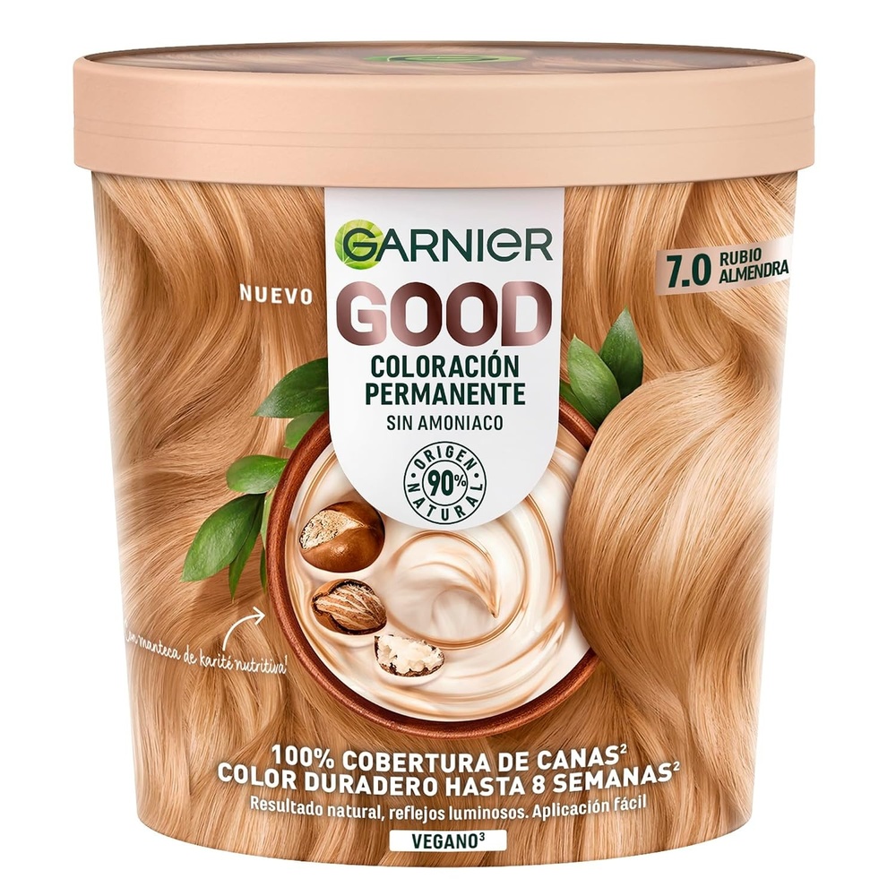 image:imageGarnier GOOD Dauerhafte Haarfarbe 60 Mochaccino Braun permanente Coloration ohne Ammoniak bis zu 100 Grauabdeckung bis 8 Wochen langanhaltende Farbe einfache Anwendung angenehmer Duft 1 StkMehrfarbig Almond Creme Drk Bld