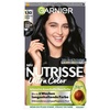 Garnier Nutrisse Dauerhafte Pflege-Haarfarbe mit nährenden Fruchtölen, Coloration mit 8 Wochen Halt, Ultra Crème Tönung, 8N Nude Natürliches Blond(1.10 Leuchtendes Schwarz)