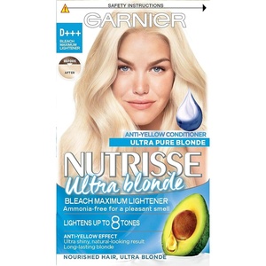 Garnier Nutrisse Creme Nr. 100 Extra Helles Naturblond, dauerhafte Pflege-Haarfarbe, mit nährenden Fruchtölen, 100% Grauabdeckung(D+++ Bleach Lightener)