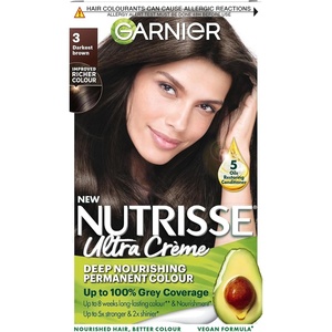 Garnier Nutrisse Dauerhafte Pflege-Haarfarbe mit nährenden Fruchtölen, Coloration mit 8 Wochen Halt, Ultra Crème Tönung, 8N Nude Natürliches Blond(braun)