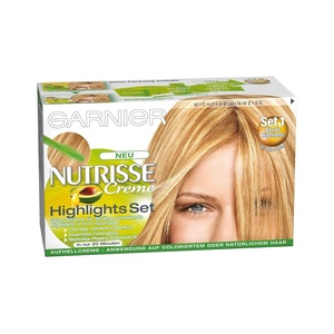 Garnier Nutrisse Dauerhafte Pflege-Haarfarbe mit nährenden Fruchtölen, Coloration mit 8 Wochen Halt, Ultra Crème Tönung, 8N Nude Natürliches Blond(helle Strähnchen)